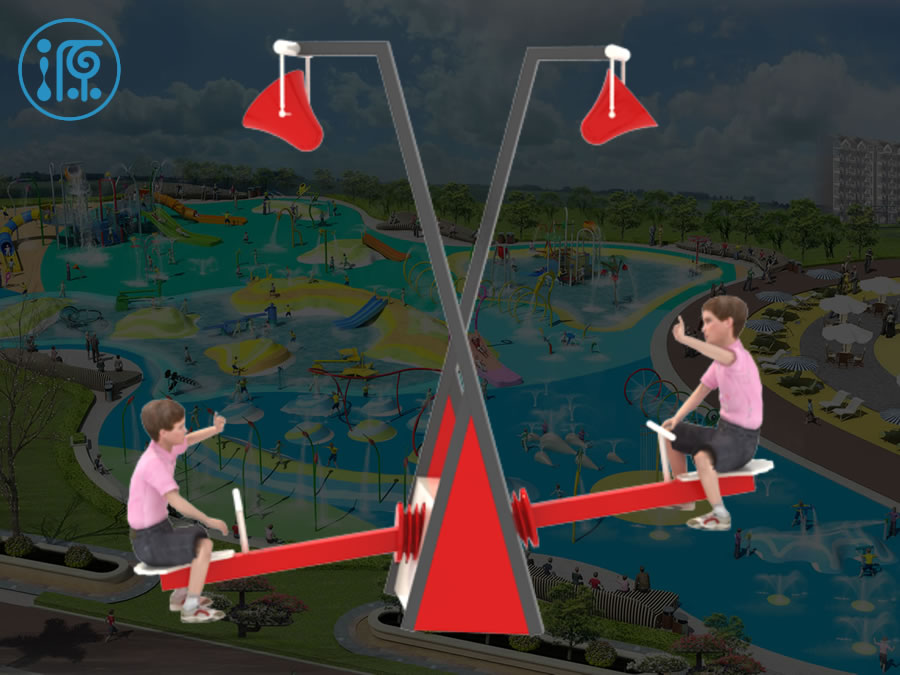 倒水桶蹺蹺板|戲水小品